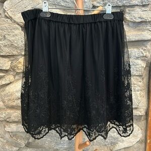 Lace pull on skirt